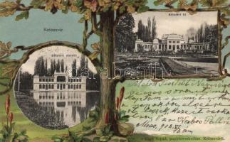 Kolozsvár, Sétatéri tó, mulató; Rigó Árpád kiadása / park, floral litho