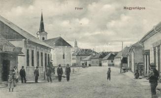 Magyarlápos, Főtér, Rosenfeld Márk könyvnyomdája / main square, bookshop