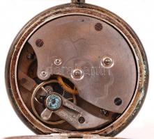 cca 1900 Ezüst fedelű zsebóra hiányos szerkezettel / Damaged silver pocket watch