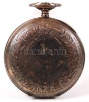cca 1900 Ezüst fedelű zsebóra hiányos szerkezettel / Damaged silver pocket watch