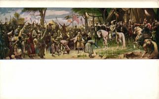 7 db régi, jó minőségű festmény reprodukciók és erotikus képeslapok / 7 old painting reproductions, artists and erotic postcards, pinx. Munkácsy, Thorma, Lotz, Benczúr, good quality