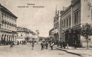 Versec Városház tér, Boiger Aurél és Szavits Gedeon üzletei / Town Hall square, shops (fa)