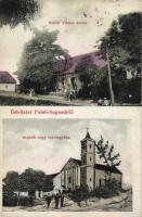 Felsősegesd, Weiler Vilmos üzlete, templom (EK)