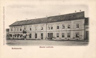 Kolozsvár, Biasini szálloda; Schuster Emil kiadása / hotel