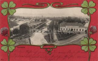 Kovászna, clover, Art Nouveau litho