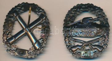 Németország DN Harckocsizó és tüzér katonai sapkajelvény T:2
Germany ND Tank and artillery cap badge...