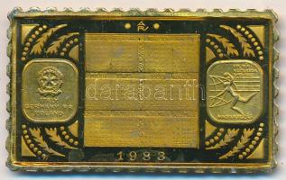 1983. "Naptár/kézilabda" bélyeg érem ÁPV tokban T:1