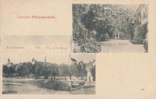 Pécsvárad vár, várkert, Római- és Görög katolikus templom (fl)