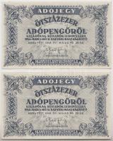 1946. 500.000AP (5x) T:I-(sarokkopás)