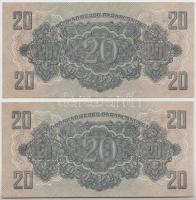 1944. 20P "A Vöröshadsereg Parancsnoksága" (2x) egymás utáni sorszámmal T:I