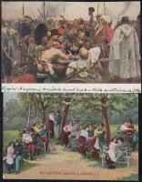 12 db főként régi katonai témájú motívum lap, közte néhány színész és humoros témájú motívum lap / 12 mainly old motive cards, soldiers, actor, humour