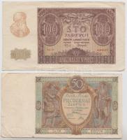 Lengyelország 1929. 50Zl + 1936. 20Zl + 1940. 100Zl + 1941. 50Zl T:III(kis beszakadás),II- Poland 1929. 50 Zlotych + 1936. 20 Zlotych + 1940. 100 Zlotych + 1941. 50 Zlotych C:F(small tear),VF