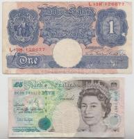 Nagy Britannia/Bank of England 1948. 1Ł + 1990. 5Ł T:III Great Britain/Bank of England 1948. 1 Pound + 1990. 5 Pounds C:F