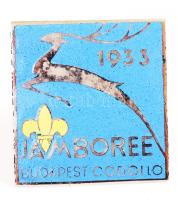 1933 Gödöllő Jamboree zománcozott, házi készítésű gyűrű / 1933 Scout Jamboree enameled home-made ring 3x4 cm
