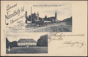 Bóly, Németbóly; Templom, Szent Háromság és Erzsébet tér, kastély (EK)