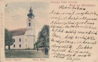 Felsőlövő, Oberschützen; Evangélikus templom / Evangelist church (small tear)