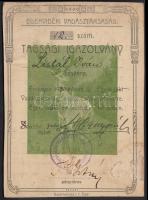 1929 Egervidéki vadásztársaság tagsági igazolvány, hozzá vadászjegy, vadászfegyver igazolvánnyal (fé...