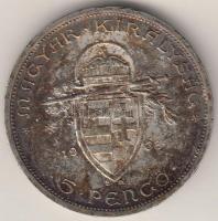 1938. 5P Ag "Szent István" T:2 ph.
Adamo P8.1