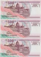 2006. 500Ft "EC" (3x) egymás utáni és egyugrású sorszámmal T:I