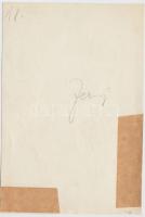 cca 1930-1940 Jermy László: Szénégető telephely, aláírt vintage fotó, a szerző hagyatékából, kis tör...