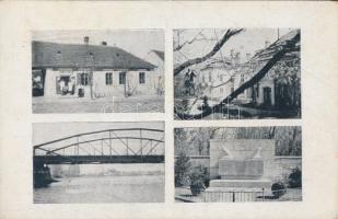 Zalabér, Fehér üzlete, híd, emlékmű, minicard (12.5 x 8 cm) (EK)