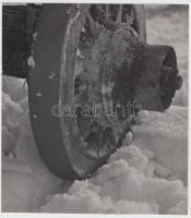 1948 Korschelt Miklós (1900-1982): Keréknyom, vintage fotóművészeti alkotás feliratozva, a szerző hagyatékából,  19x17 cm