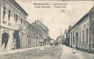 Csíkszereda, Vadász utca / street, shops, vissza So. Stpl (EK)