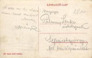 Tövis, vasútállomás; Izrael Adolf kiadása / railway station