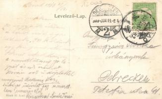 Arad, Városház tér, postautalvány / postal order layout