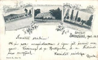 Borossebes, Uradalmi épületek, királyi curia / mansion buldings, royal apartment; floral