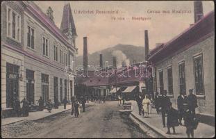 Resica Fő utca, Kohn Jenő üzlete / Main street, shop; Boskowitz J. kiadása (fl)