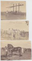 cca 1900-1910 Egy debreceni úrleány fotóalbumából: 4 db fénykép a hortobágyi kirándulásról, 8x11 és 10x16 cm közötti méretben