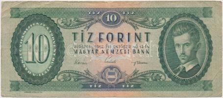 1962. 10Ft fordított hátlapi "01"-es alapnyomattal T:III