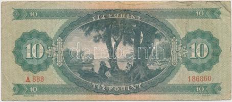 1962. 10Ft fordított hátlapi "01"-es alapnyomattal T:III