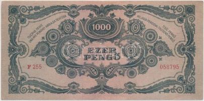 1945. 1000P fordított hátlapi alapnyomattal! T:II-