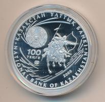 Kazahsztán 2009. 100T Ag "Attila" (31.1g/0.925/38.61mm) T:PP Tanúsítvánnyal!
Kazakhstan 20...