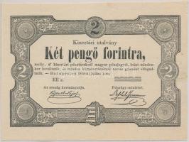 1849. 2Ft "Kincstári utalvány" T:II (hajtatlan de jobb szélén kis beszakadás)