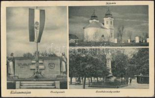 Kiskunmajsa Kálvária, Szentháromság szobor, országzászló