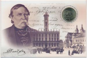 2003. 20Ft "Deák Ferenc" elsőnapi veret számozott emléklapon T:BU