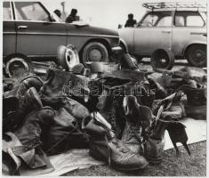 cca 1960-1970 Szalcsányi László: Járgányok, 18x21 cm