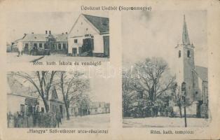 Und, Római katolikus templom és iskola, vendéglő, Hangya (EK)