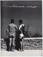 cca 1970-1980 Gebhardt György (1910-1993): Vitorlásverseny Balatonfürednél, jelzetlen vintage fotó, a szerző hagyatékából, 23x17 cm