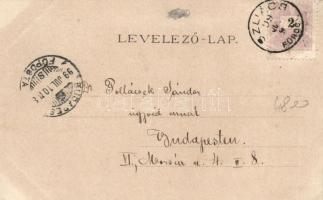 1899 Szliács, Hungária és Buda szálloda / hotels, litho