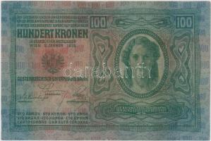 1912. 100K piros "MAGYARORSZÁG" körbélyegzővel T:II