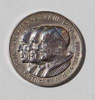 Vatikán "3 pápa" kis fém plakett T:1/2