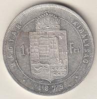 1879KB 1Ft Ag "Középcímer" T:2,2-