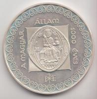Sülle Mária 2000. "A Magyar Állam 1000 éves" Ag emlékérem (31.17g/0.925/42.5mm) dísztokban...