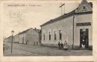 Nagyszőllős, Tulipán utca, Szántó Menyhért kereskedése / shop