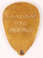 1988 Rockport Kiskun cipőgyár 1 000 000. pár cipő bronz emlék plakett