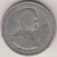 1930. 5P Ag "Horthy-jobbra" T:3,3- karc Adamo P8